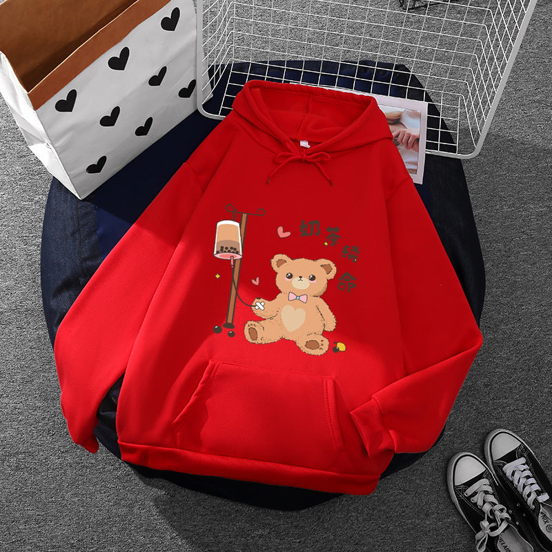 Women's Hoodie with Minimalist Graphic, Loose Oversized Fit and Kangaroo Pocket