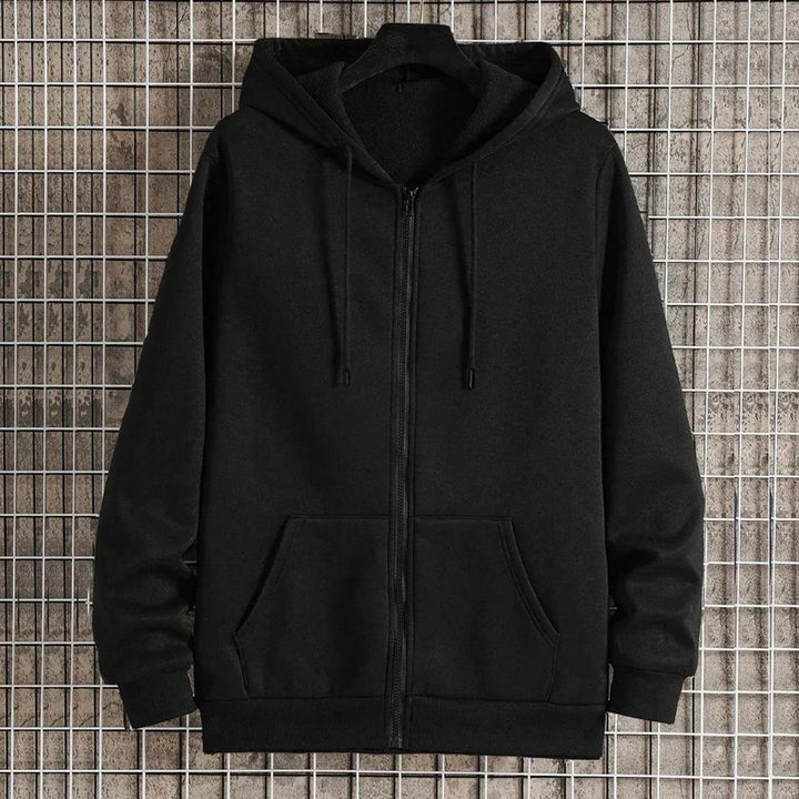 Unisex Zip-Hoodie with Concealed Zipper, Minimalist Silhouette and Brushed Inner Lining