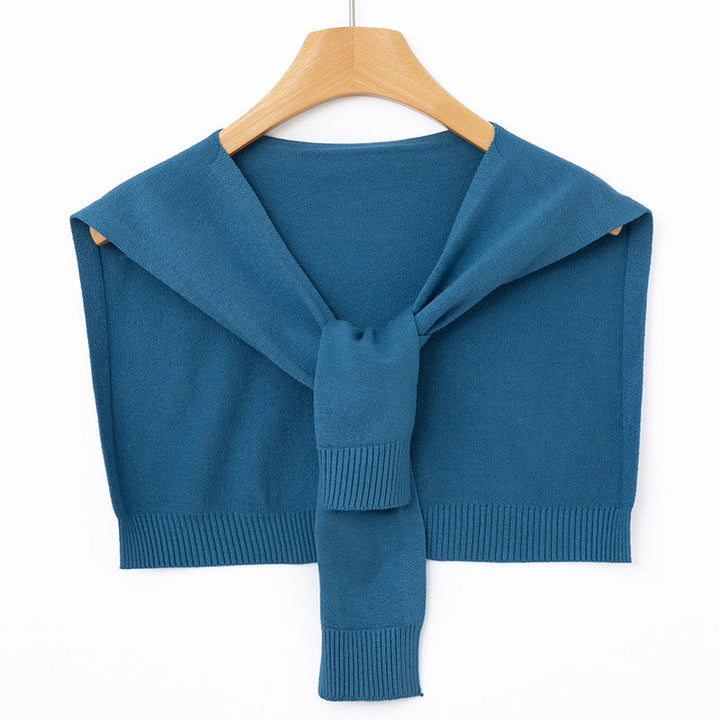 Women's Knit Wrap as Shoulder Warmer with Ties