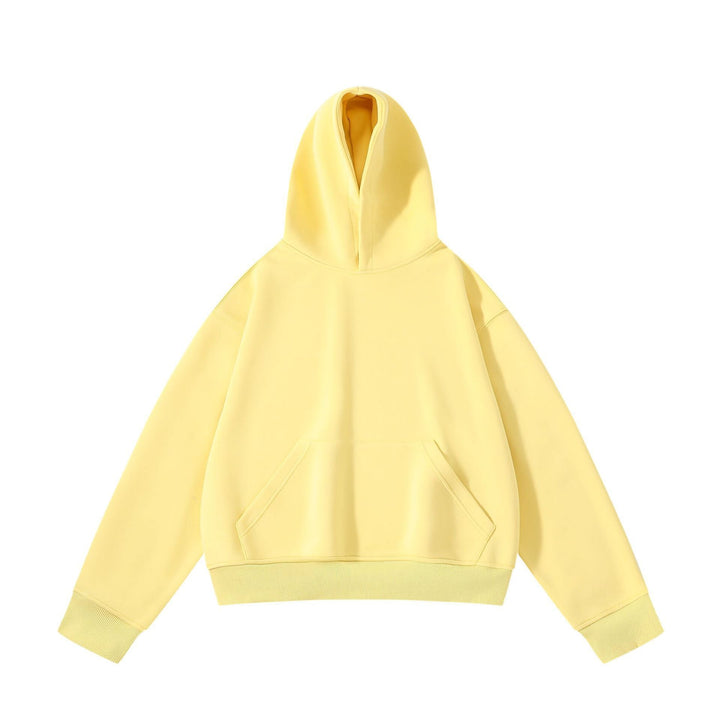 Unisex Heavy Oversized Hoodie with Double-layered Hood Kangaroo Pocket and Wide Ribbed Hem