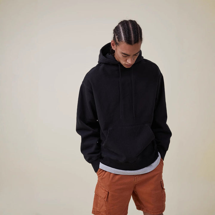 Women's Oversized Hoodie Dress with Kangaroo Pocket, Extended Silhouette and Soft French Terry