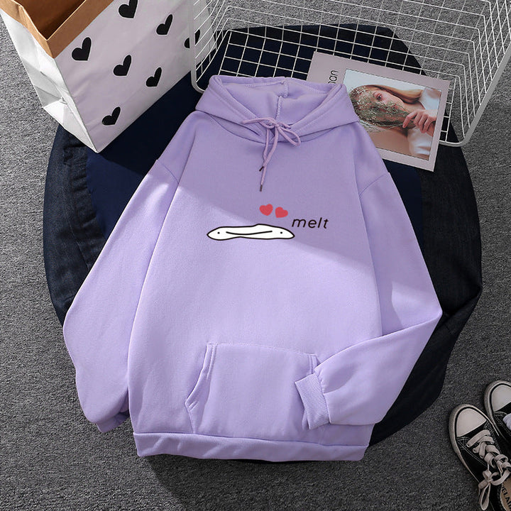 Women's Hoodie with Minimalist Graphic, Loose Oversized Fit and Kangaroo Pocket