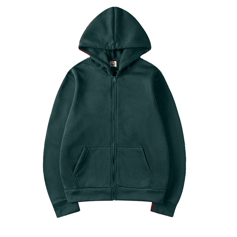 Women's Sporty Hoodie with Full Zip and Pocket