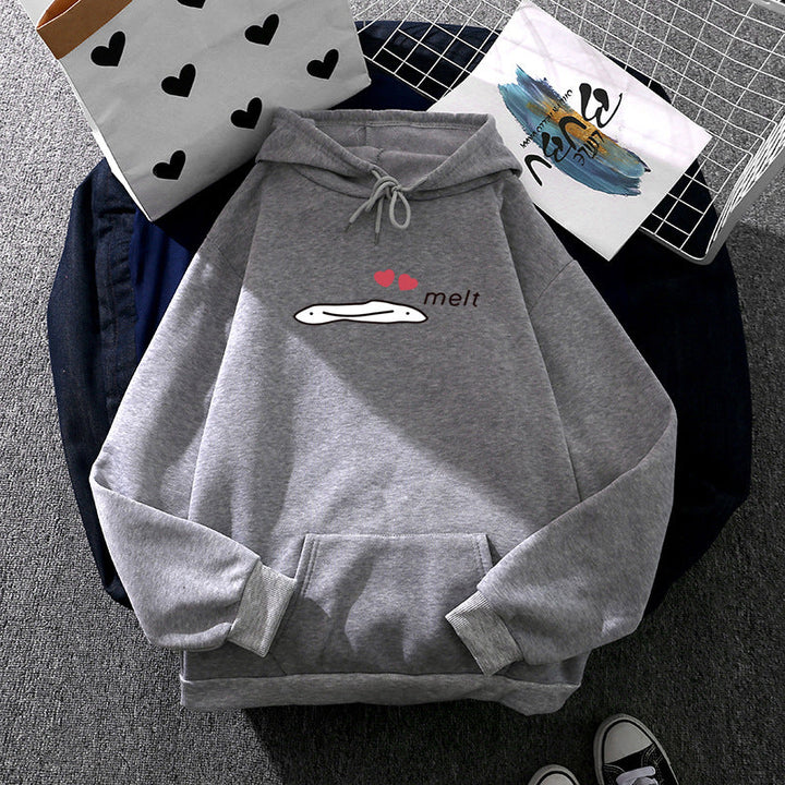 Women's Hoodie with Minimalist Graphic, Loose Oversized Fit and Kangaroo Pocket