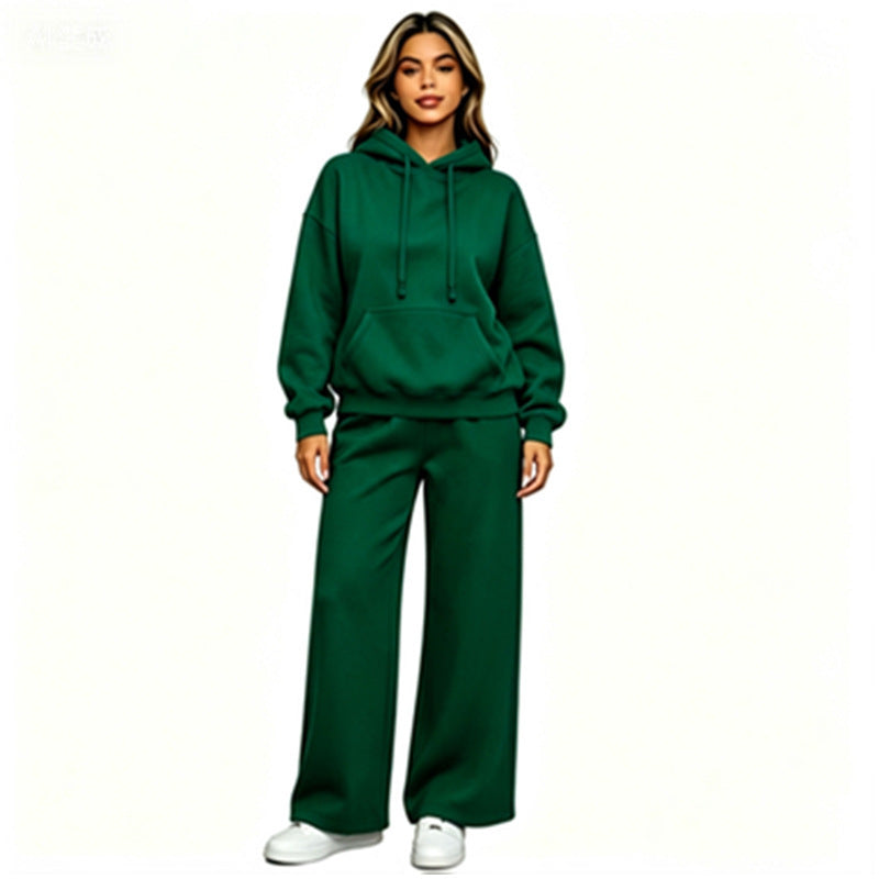 Women Comfortable Oversized Hoodie with Wide Jogging Pants