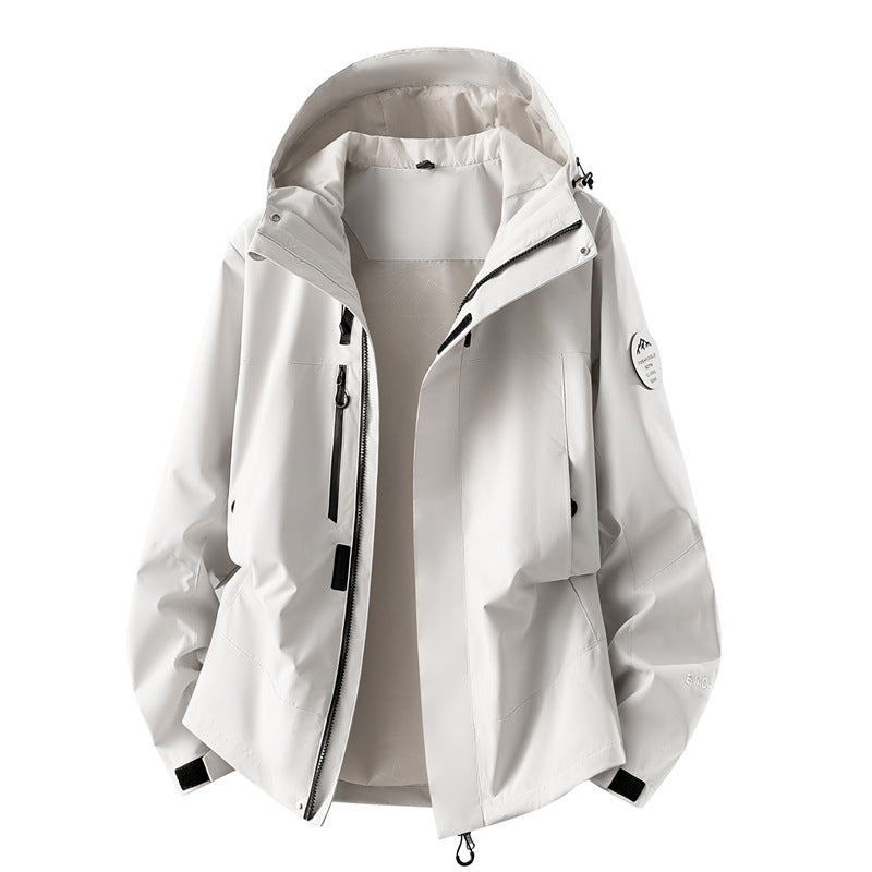 Women's Technical Three-layer Softshell Rain Jacket with Taped Seams and Multifunctional Pockets