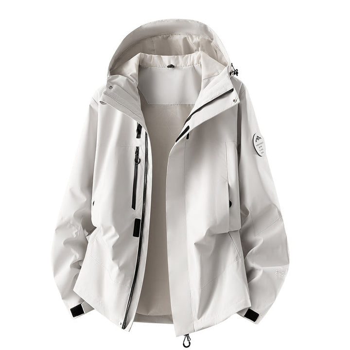 Women's Technical Three-layer Softshell Rain Jacket with Taped Seams and Multifunctional Pockets