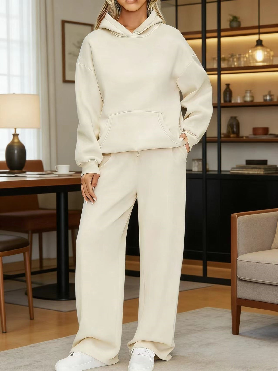 Women's Cozy Oversized Hoodie and Wide Jogger Pants Set
