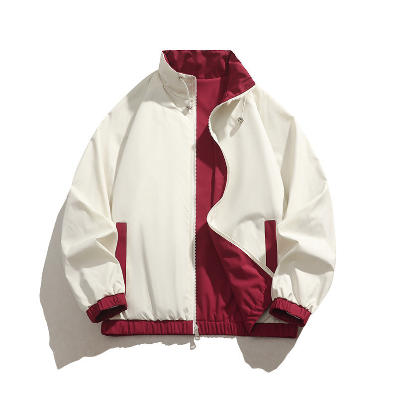 Men's Sporty Transitional Jacket with High Collar