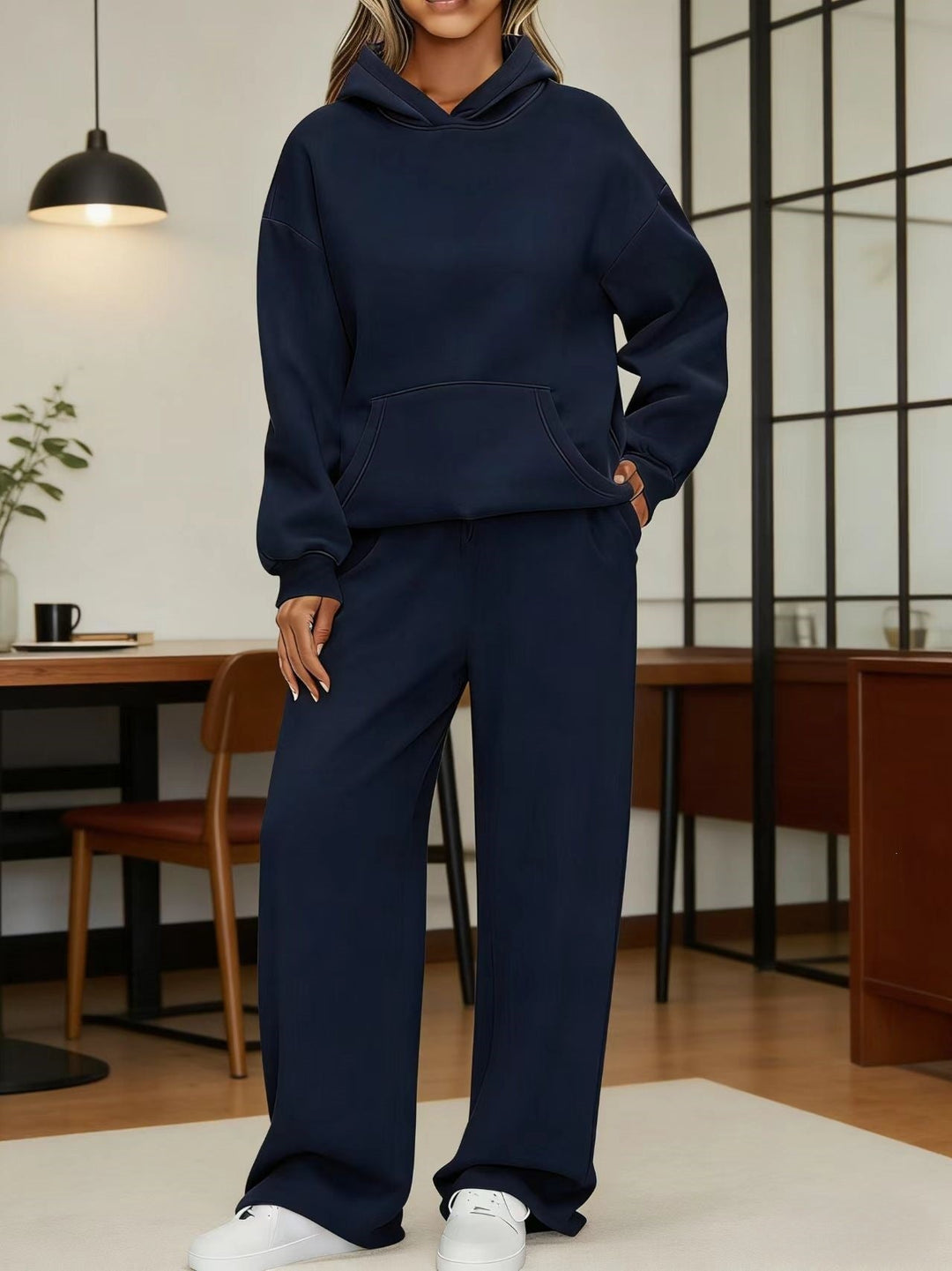 Women's Cozy Oversized Hoodie and Wide Jogger Pants Set