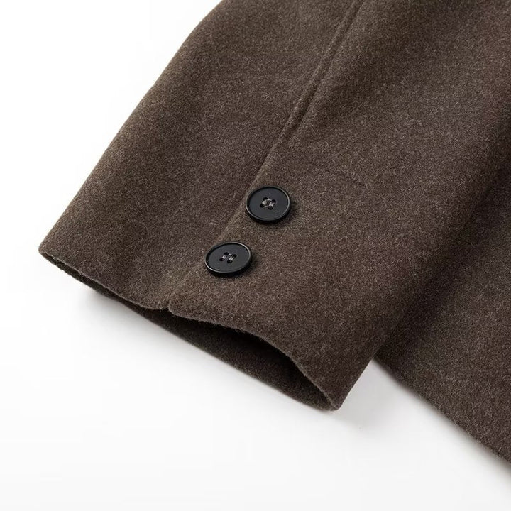 Women's Cropped Wool Jacket with Modern Cut and Practical Pockets