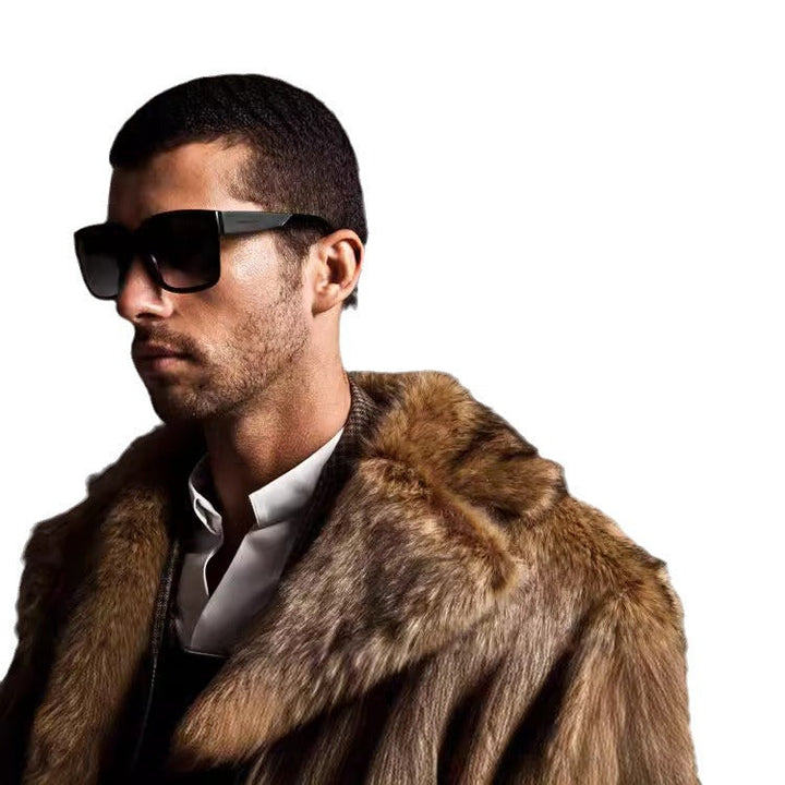 Men's Elegant Faux Fur Coat