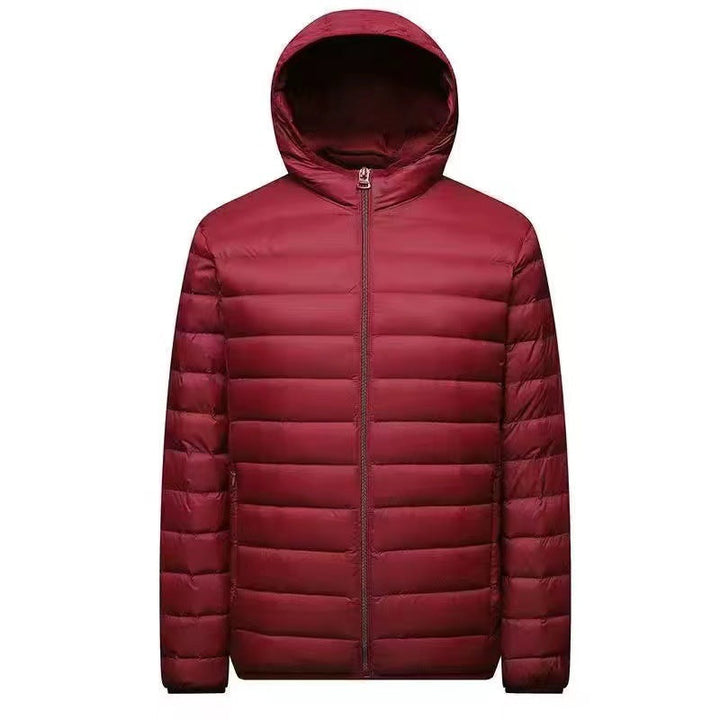 Men's Ultra-light Packable Micro Quilted Jacket with Stand-up Collar, Padded Insulation and Wind-resistant Shell
