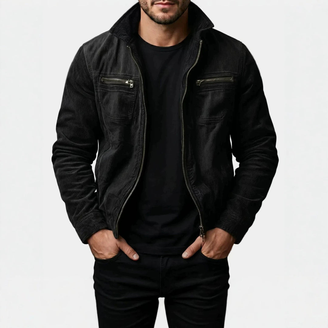 Men's Fashion Transitional Utility Jacket with Zipper