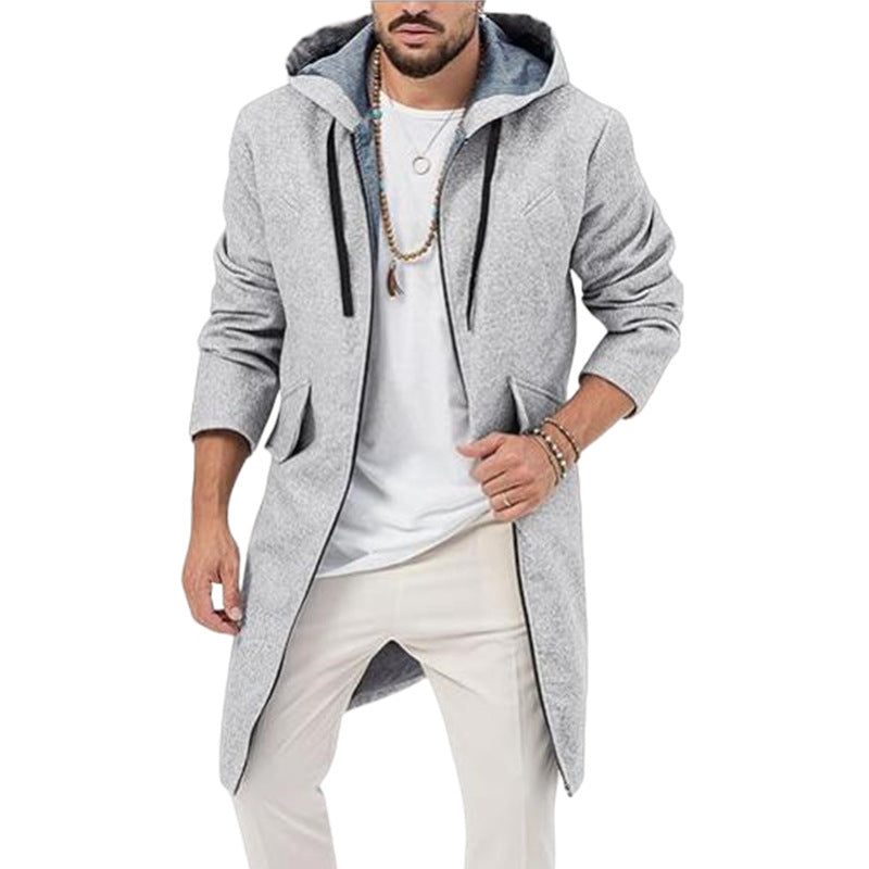 Men's Stylish Long Jacket with Hood