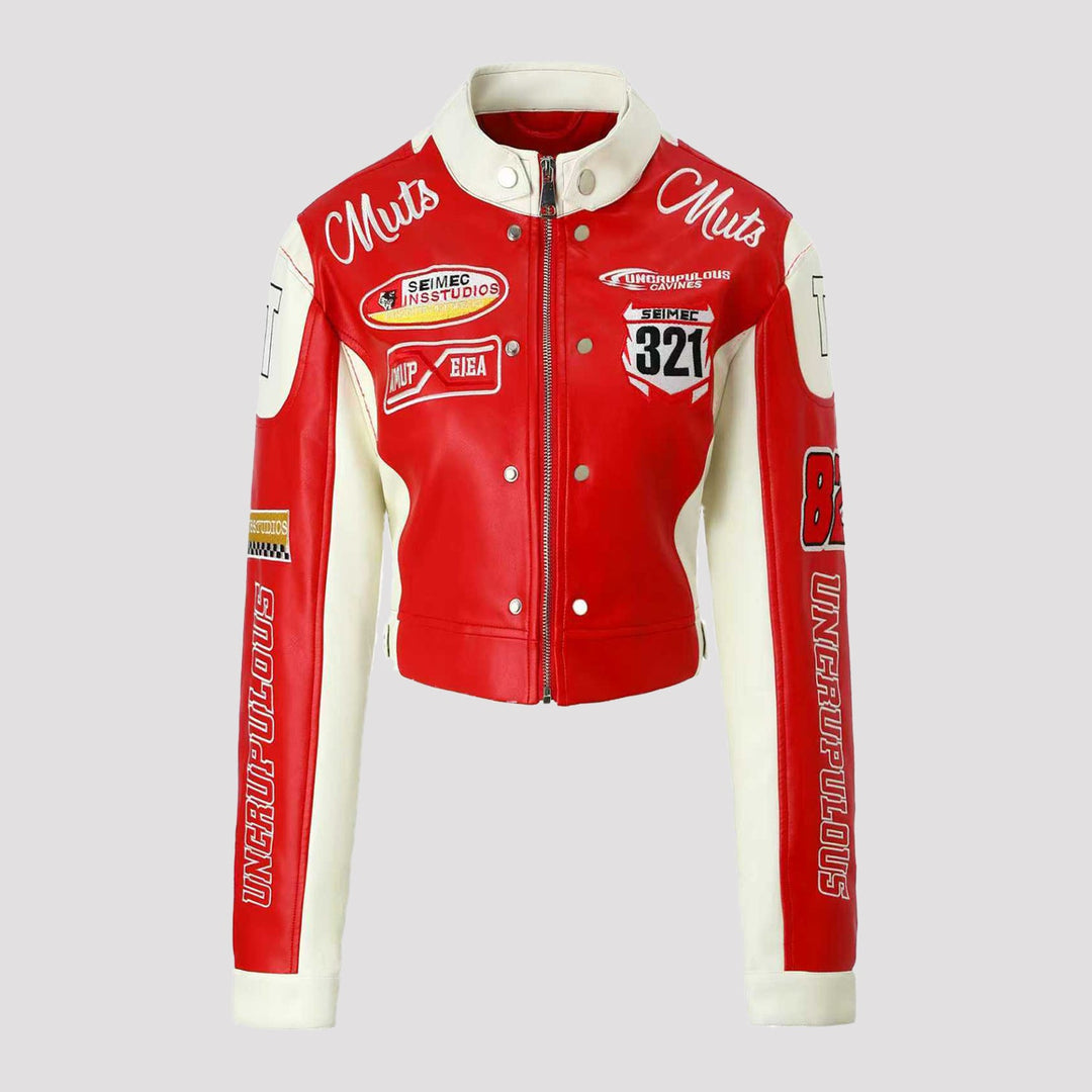 Women Sporty Leather Jacket
