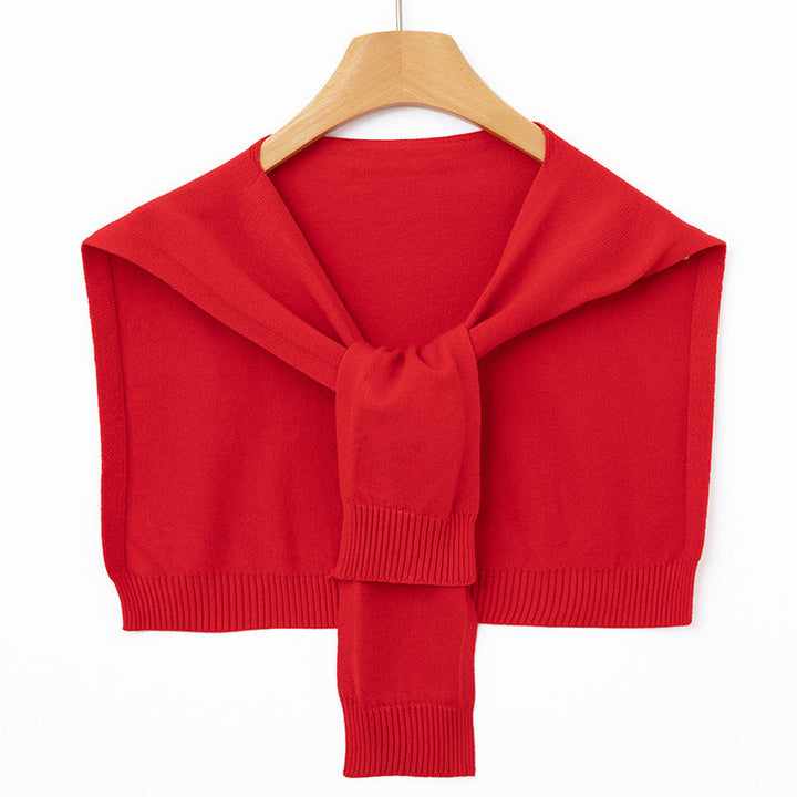 Women's Knit Wrap as Shoulder Warmer with Ties
