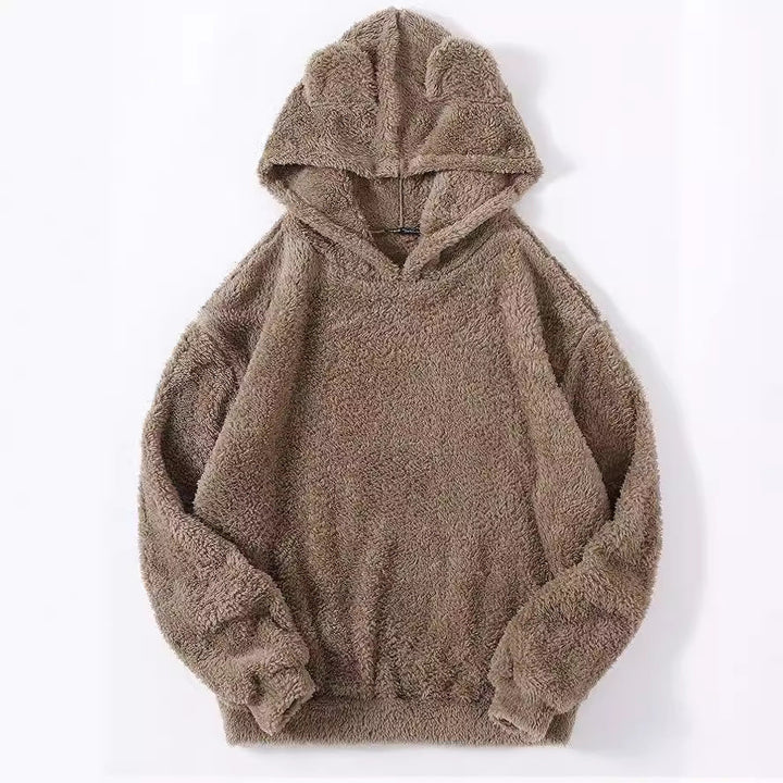 Women's Teddy Hoodie with Ears, Elastic Waistband and Extra Soft Plush