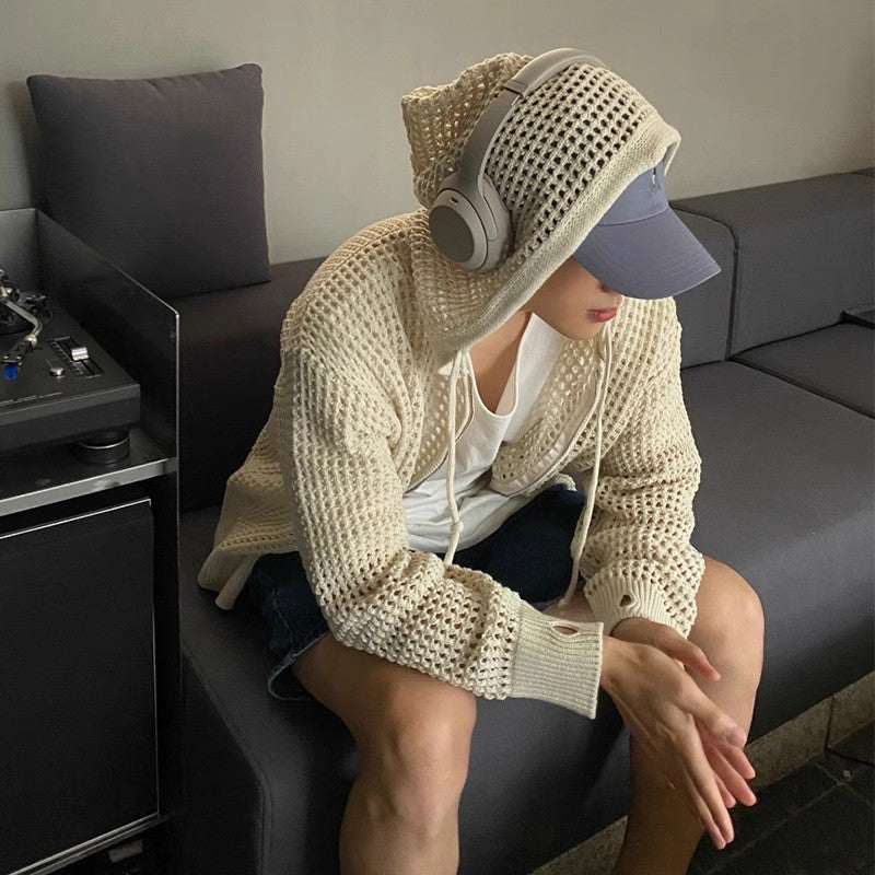 Men's Breathable Hoodie Cardigan