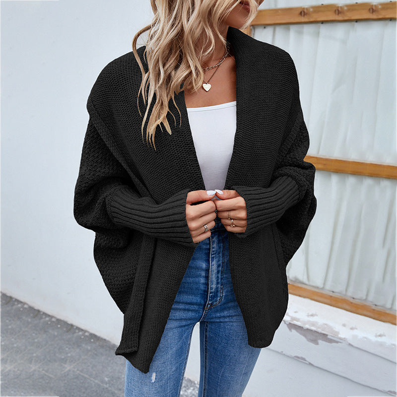 Women Long Cashmere Cardigan with Long Sleeves