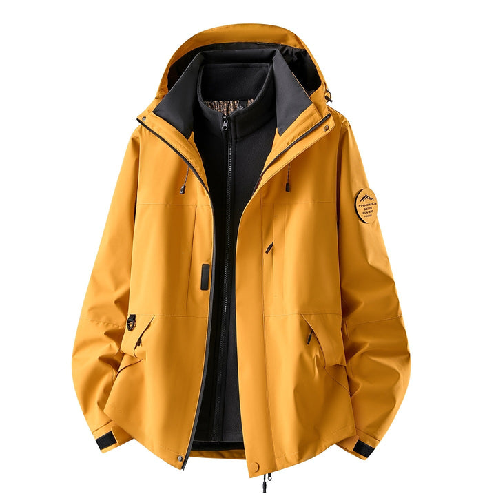 Women's Three-piece Waterproof Outdoor Jacket with Removable Fleece Inner Layer