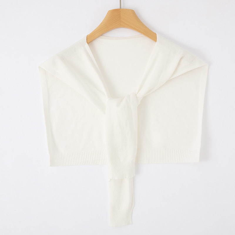 Women's Knit Wrap as Shoulder Warmer with Ties