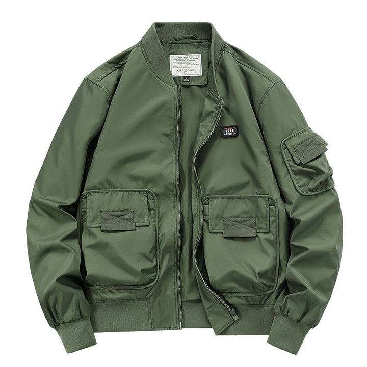 Men's Rugged Multi-pocket Nylon Bomber Jacket