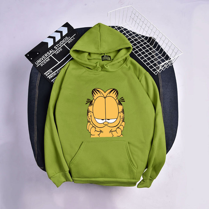 Unisex Hooded Sweatshirt with Large Comic Face Print, Soft Fleece Lining and Kangaroo Pocket