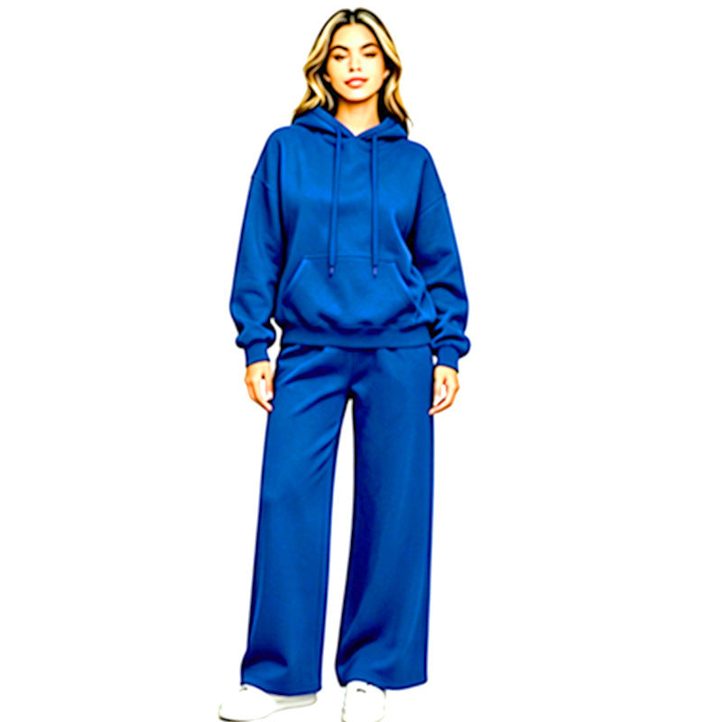 Women Comfortable Oversized Hoodie with Wide Jogging Pants