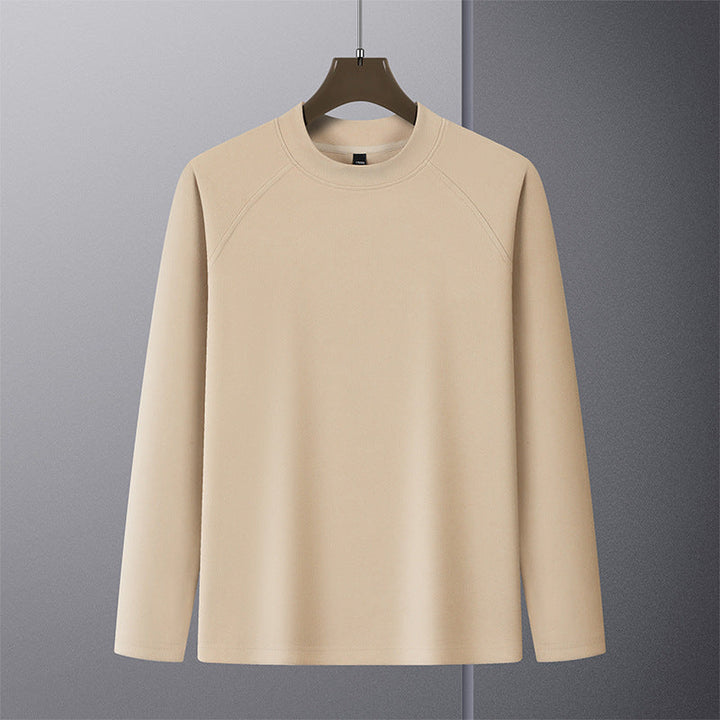 Men's Premium Mockneck Sweater made of Fine Wool Blend with Raglan Sleeves