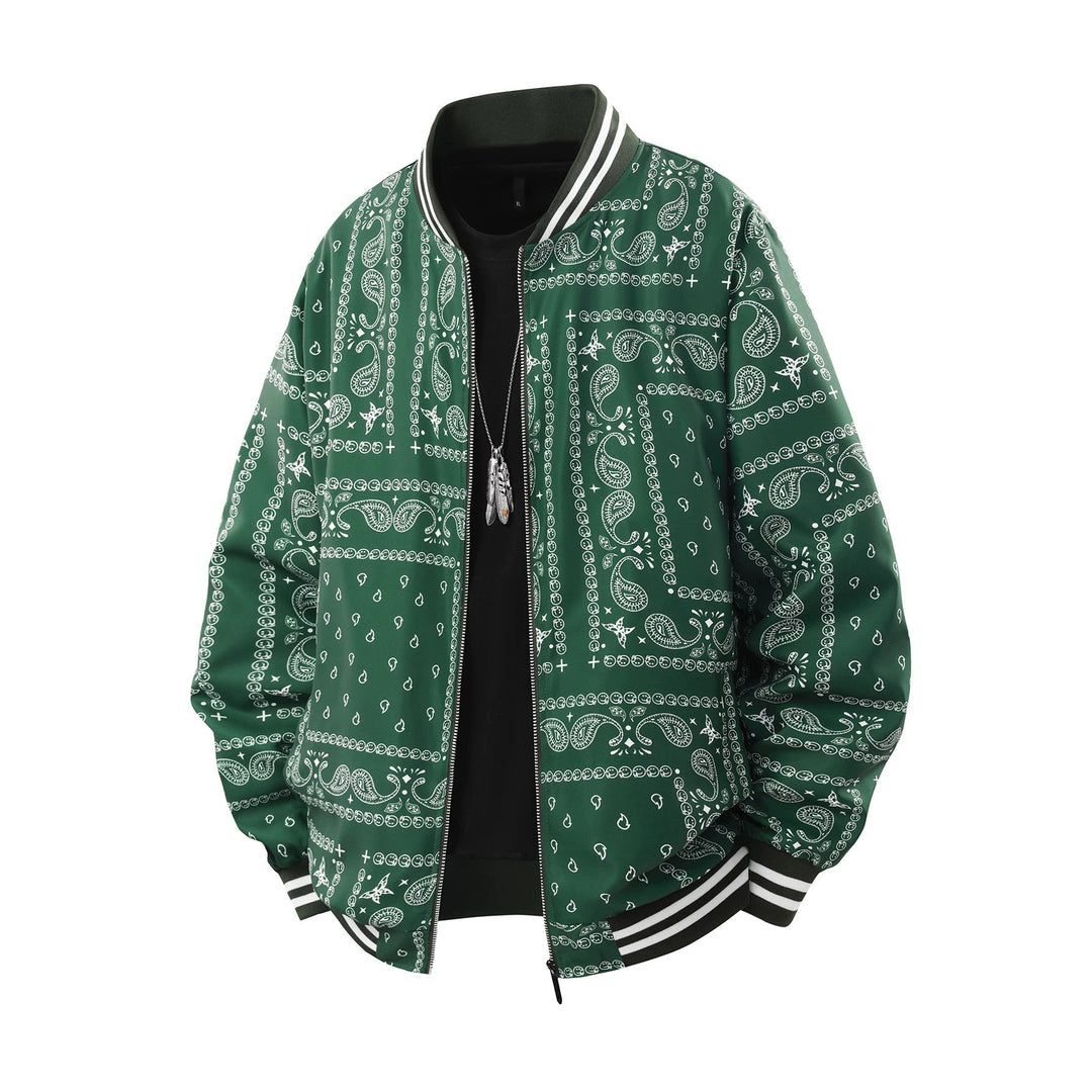 Men's Cool Bomber Jacket with Paisley Pattern