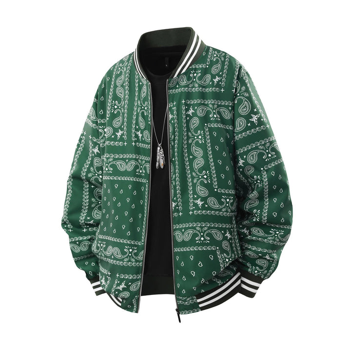 Men's Cool Bomber Jacket with Paisley Pattern