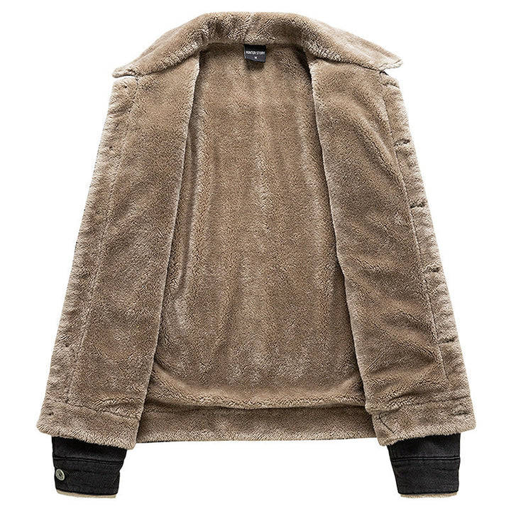 Men's Denim Jacket with Fleece Lining
