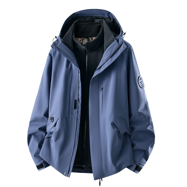 Women's Three-piece Waterproof Outdoor Jacket with Removable Fleece Inner Layer