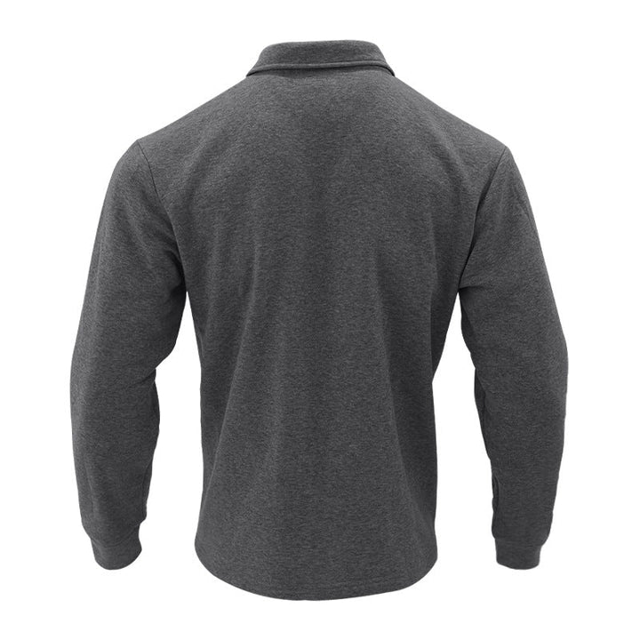 Men's Fleece Shirt Jacket with Two Chest Pockets and Stylish Stand-Up Collar