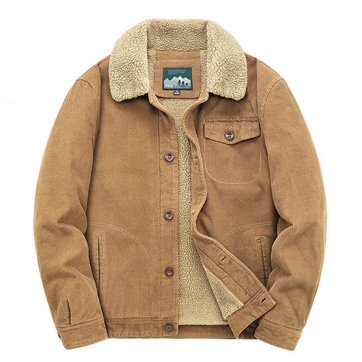 Men's Casual Cord Jacket with Teddy Lining