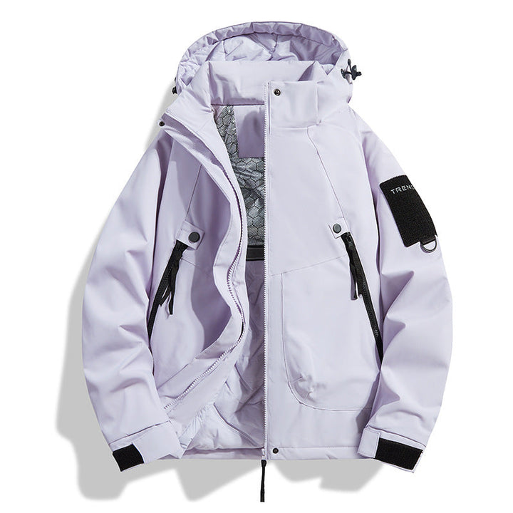 Men's Insulated Hooded Field Jacket with Quilted Thermal Lining, Windproof Shell & Utility Pockets