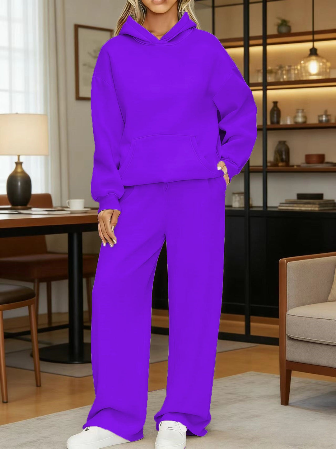 Women's Cozy Oversized Hoodie and Wide Jogger Pants Set