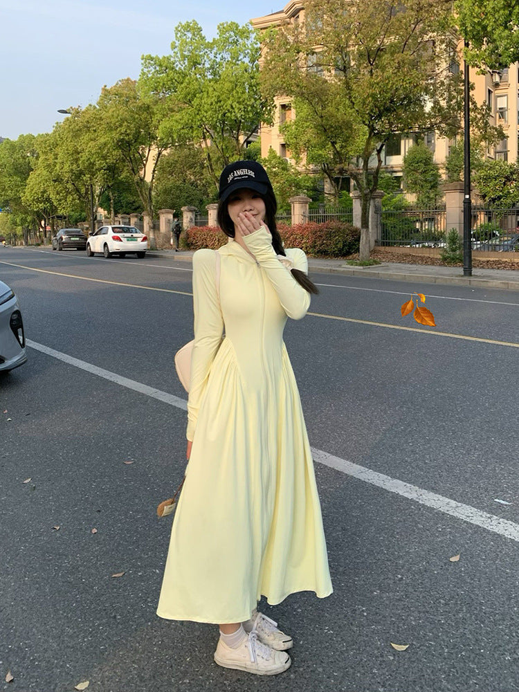 Women's Hooded Dress with Loose Fit