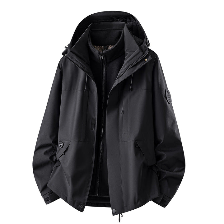 Women's Three-piece Waterproof Outdoor Jacket with Removable Fleece Inner Layer