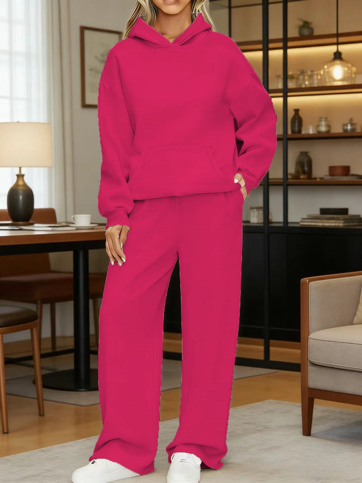 Women's Cozy Oversized Hoodie and Wide Jogger Pants Set