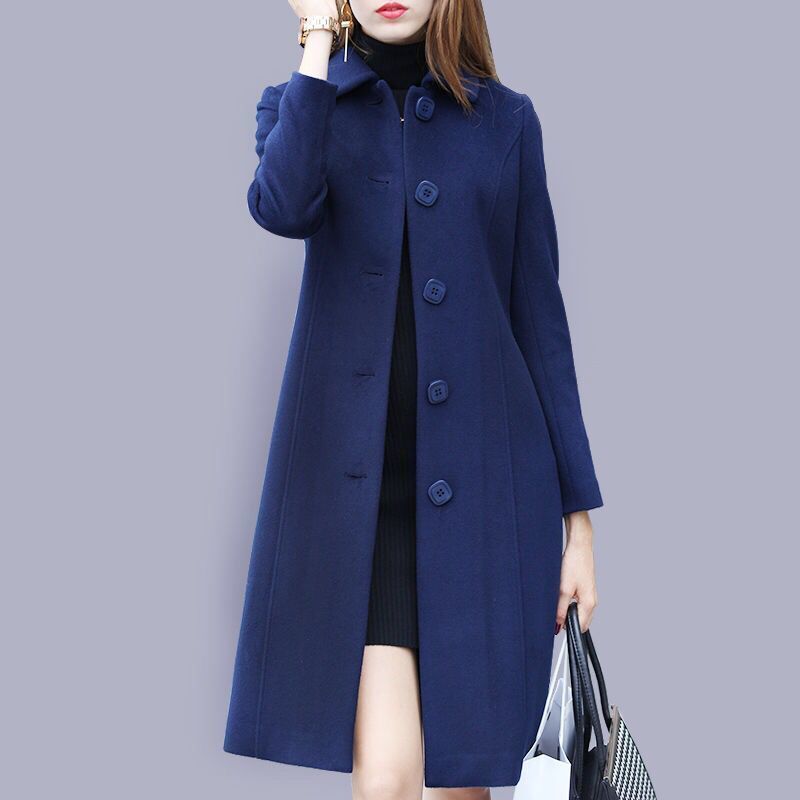 Women's Single Breasted Winter Trench Coat