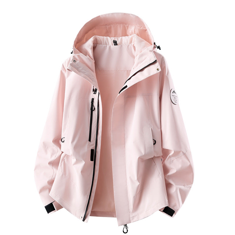 Women's Technical Three-layer Softshell Rain Jacket with Taped Seams and Multifunctional Pockets