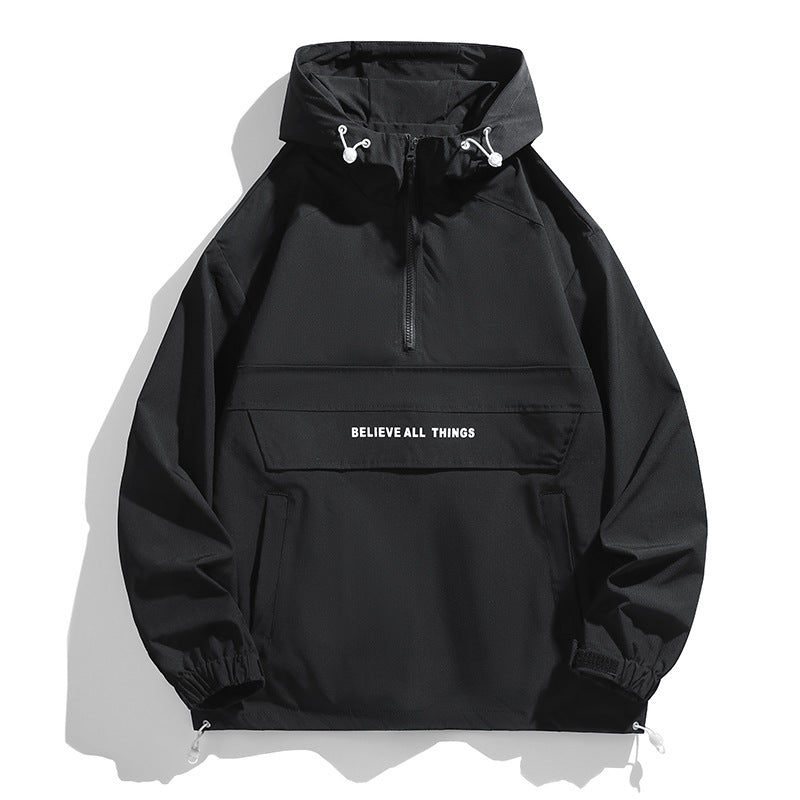 Men's Stylish Outdoor Jacket with High Collar