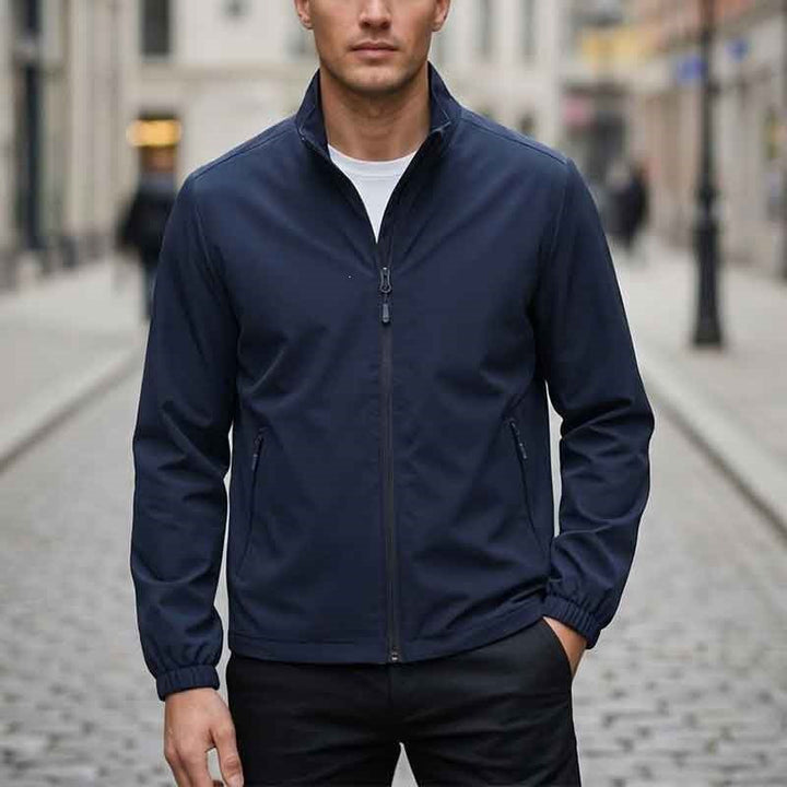 Men's Breathable Transitional Jacket with Practical Stand-Up Collar
