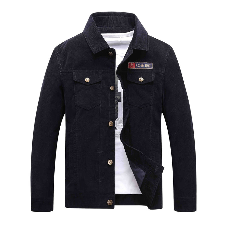 Men's Trucker Cord Jacket with Teddy Lining and Patch Chest Pockets