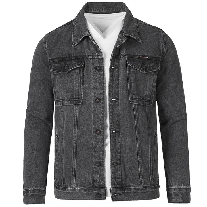 Men's Jeans Jacket in Modern Slim-Fit Design with Practical Pockets and Sturdy Rivets