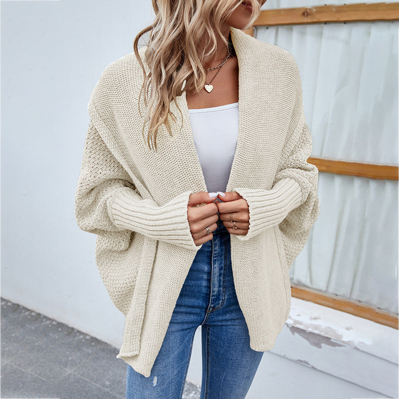 Women Long Cashmere Cardigan with Long Sleeves