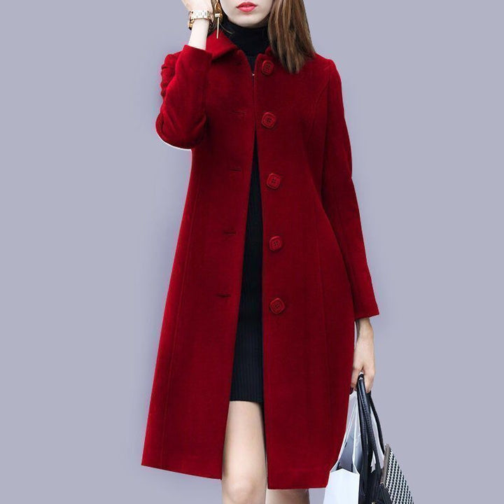 Women's Single Breasted Winter Trench Coat