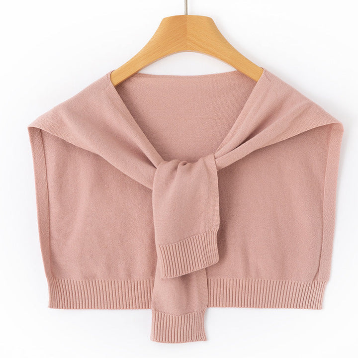 Women's Knit Wrap as Shoulder Warmer with Ties